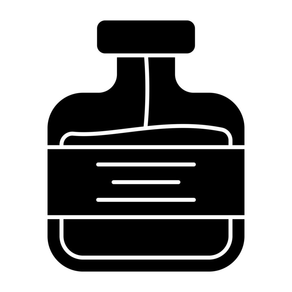 A solid design icon of lotion bottle vector