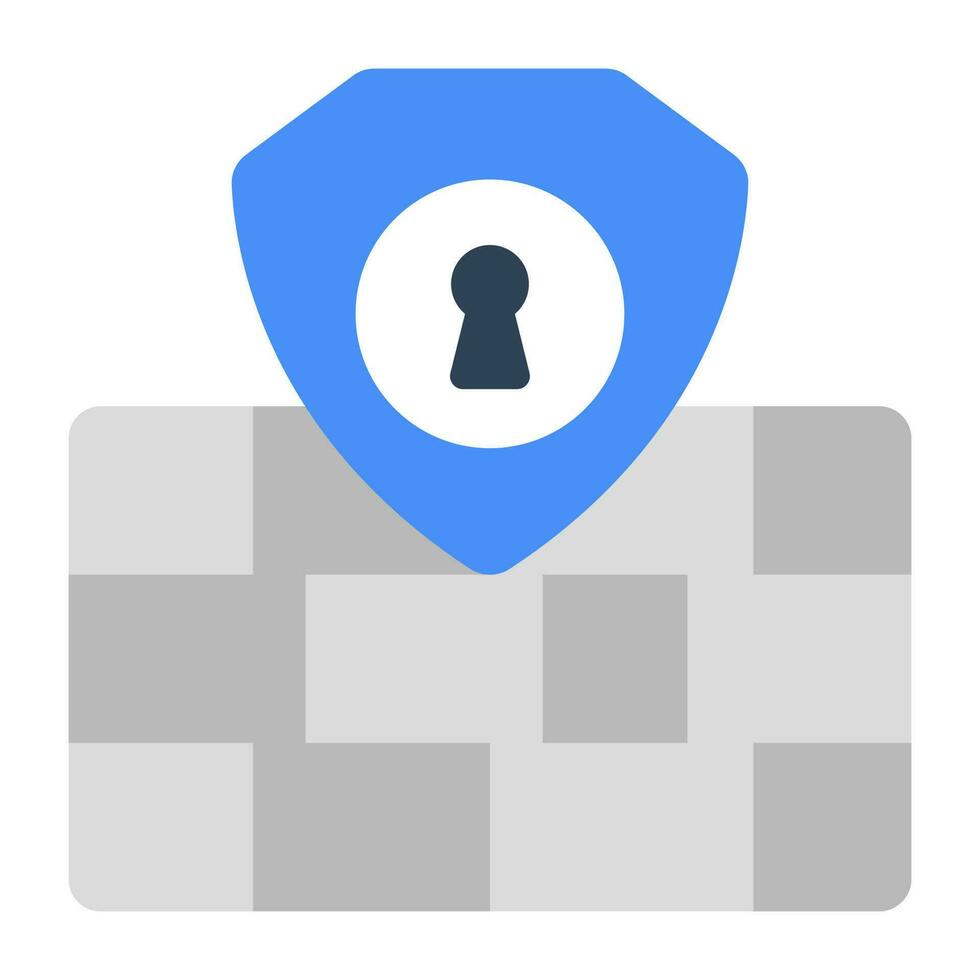 Premium download icon of secure wall vector