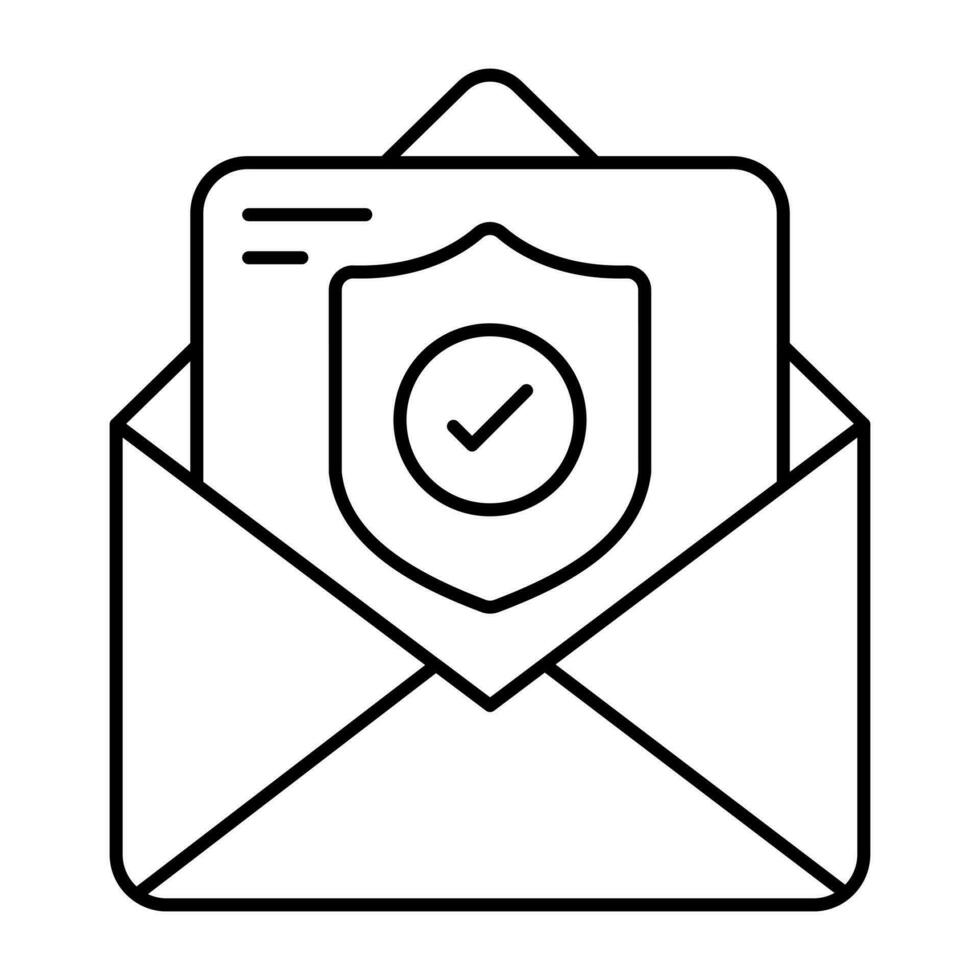 Perfecto diseño icono de correo seguridad vector