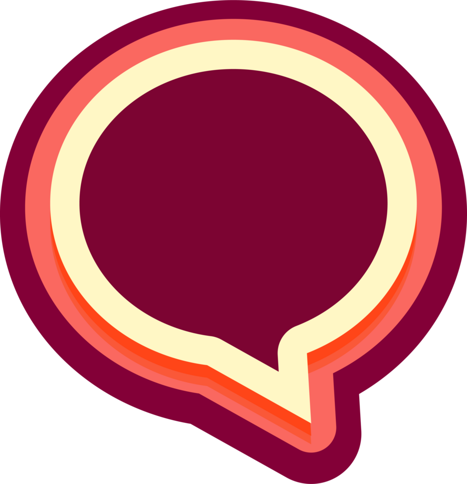 bubble speech label png