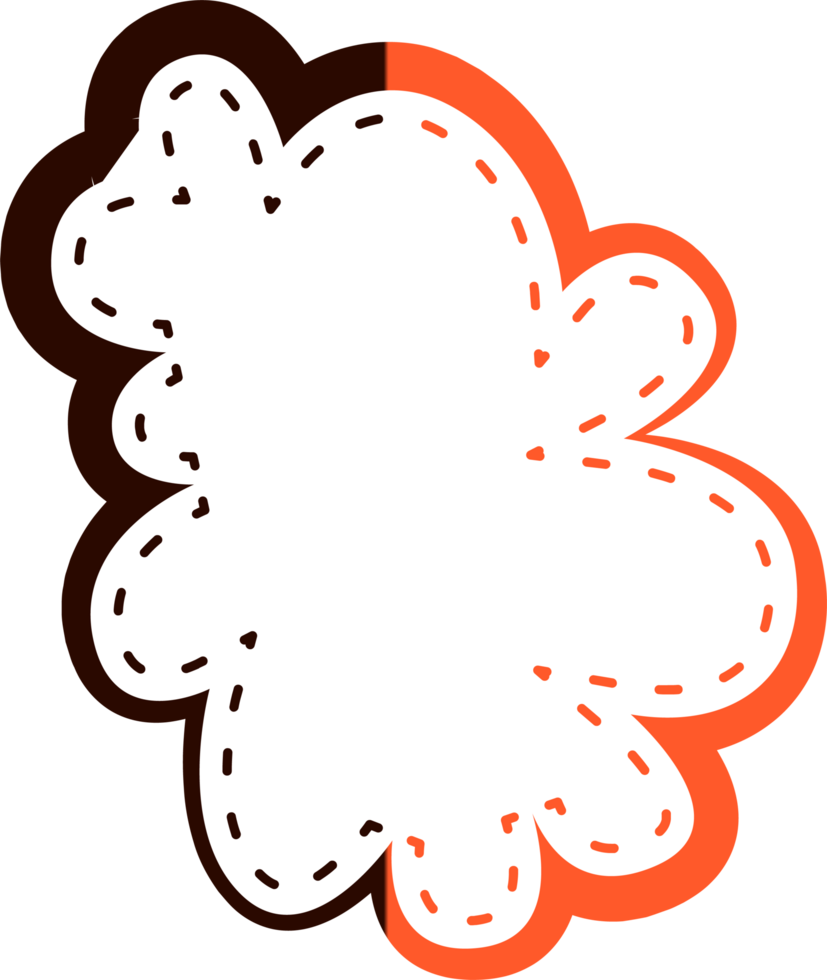 Neon bubble speech label png