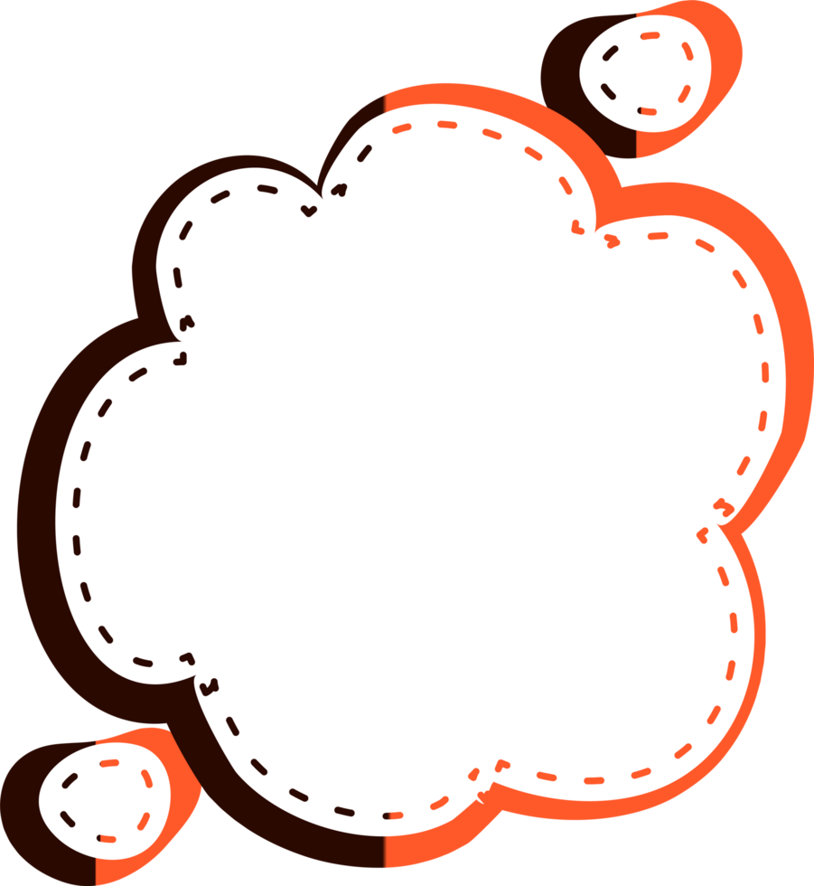 Neon bubble speech label png