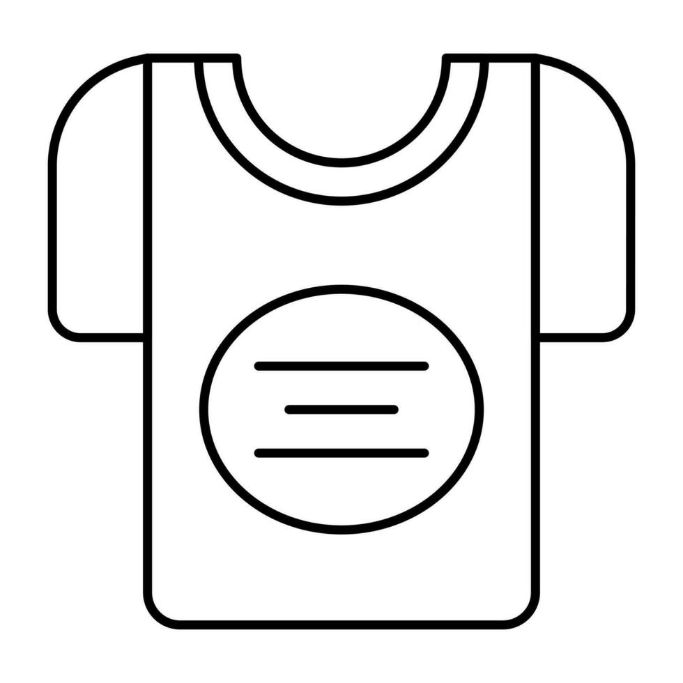 ropa de caballero medio manga camisa, lineal diseño icono de vestir vector