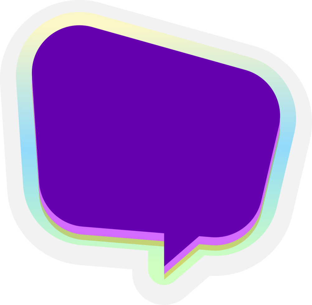 bubble speech label png