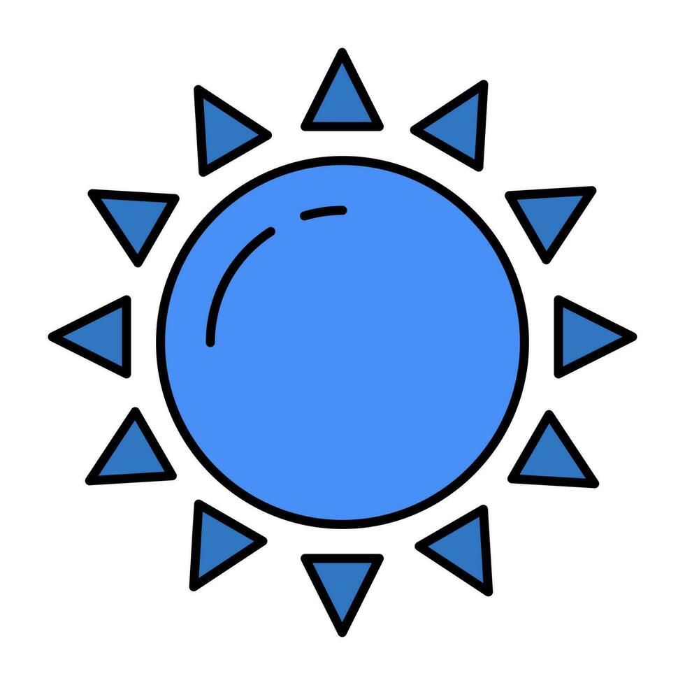 An icon design of sunlight vector