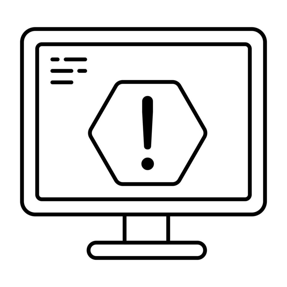 Trendy design icon of system error vector