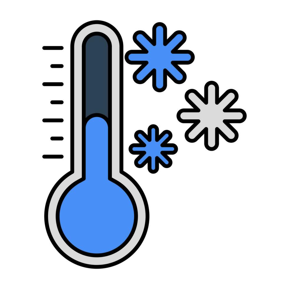 moderno diseño icono de frío temperatura vector