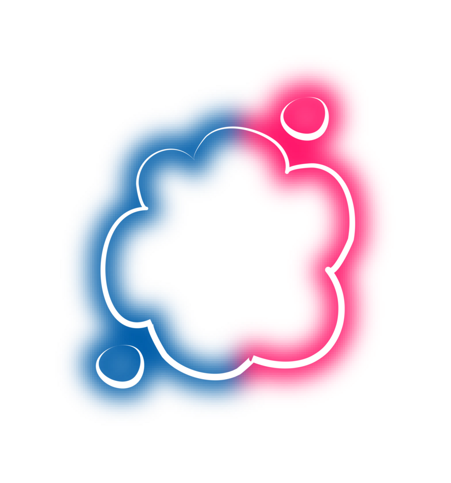 neon bubble speech label png
