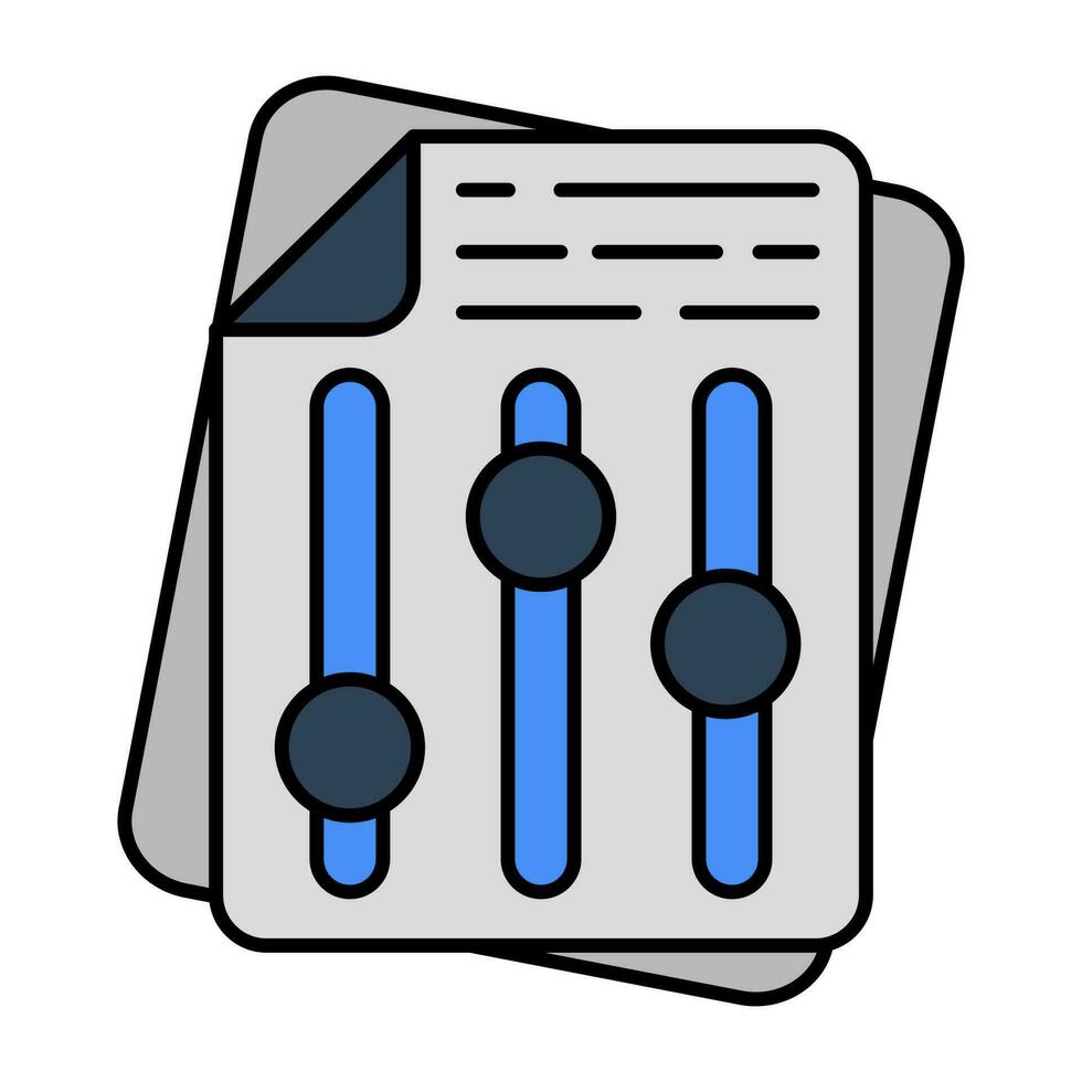 Editable design icon of Equalizer file vector