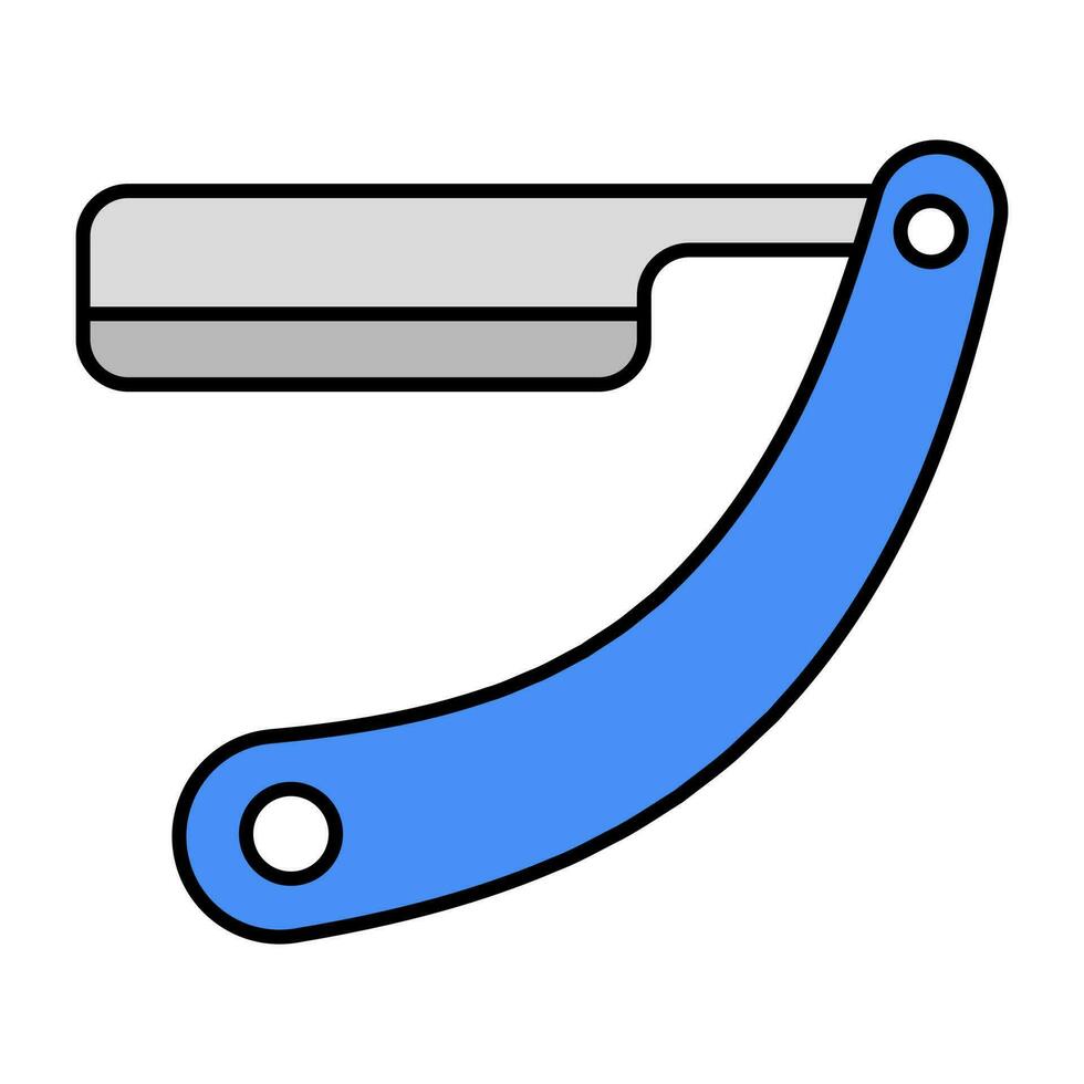 An icon design of straight razor vector