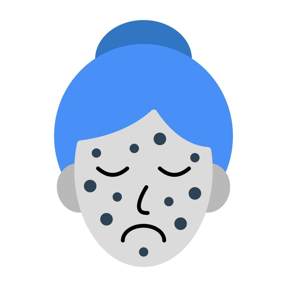 A premium download icon of acne face vector