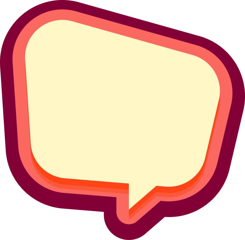 bubble speech label png