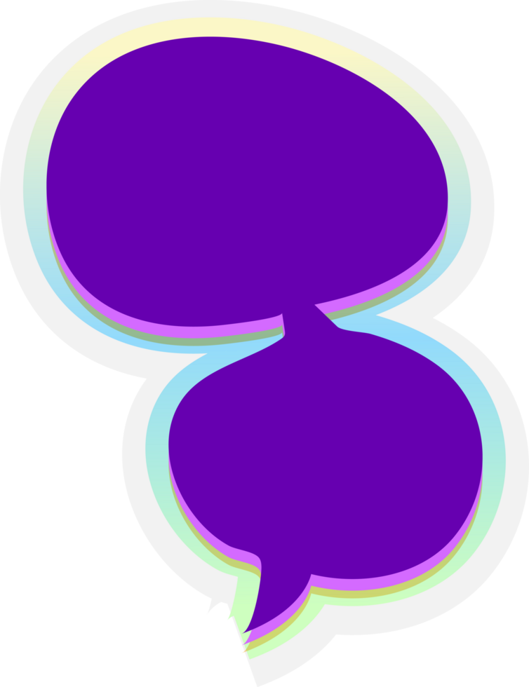 bubble speech label png