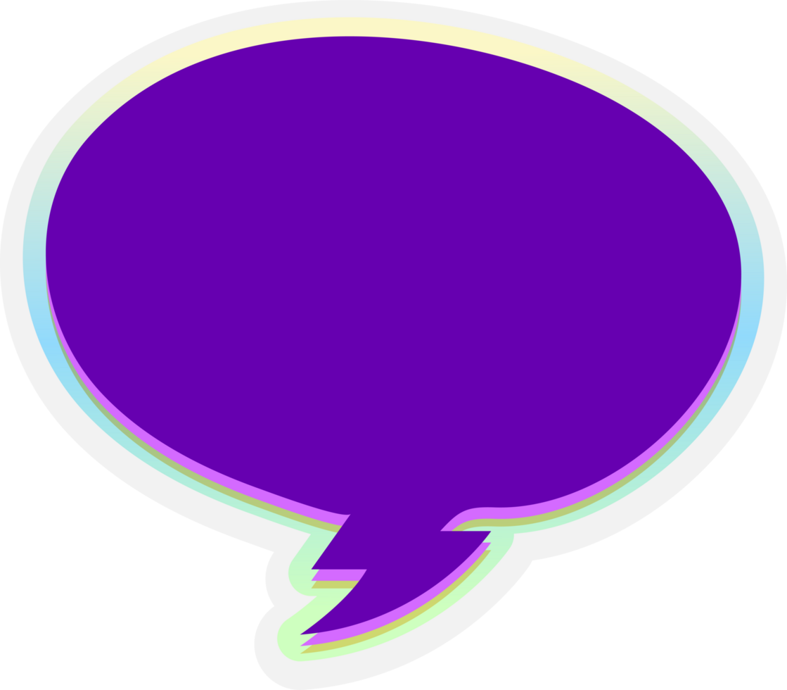 bubble speech label png