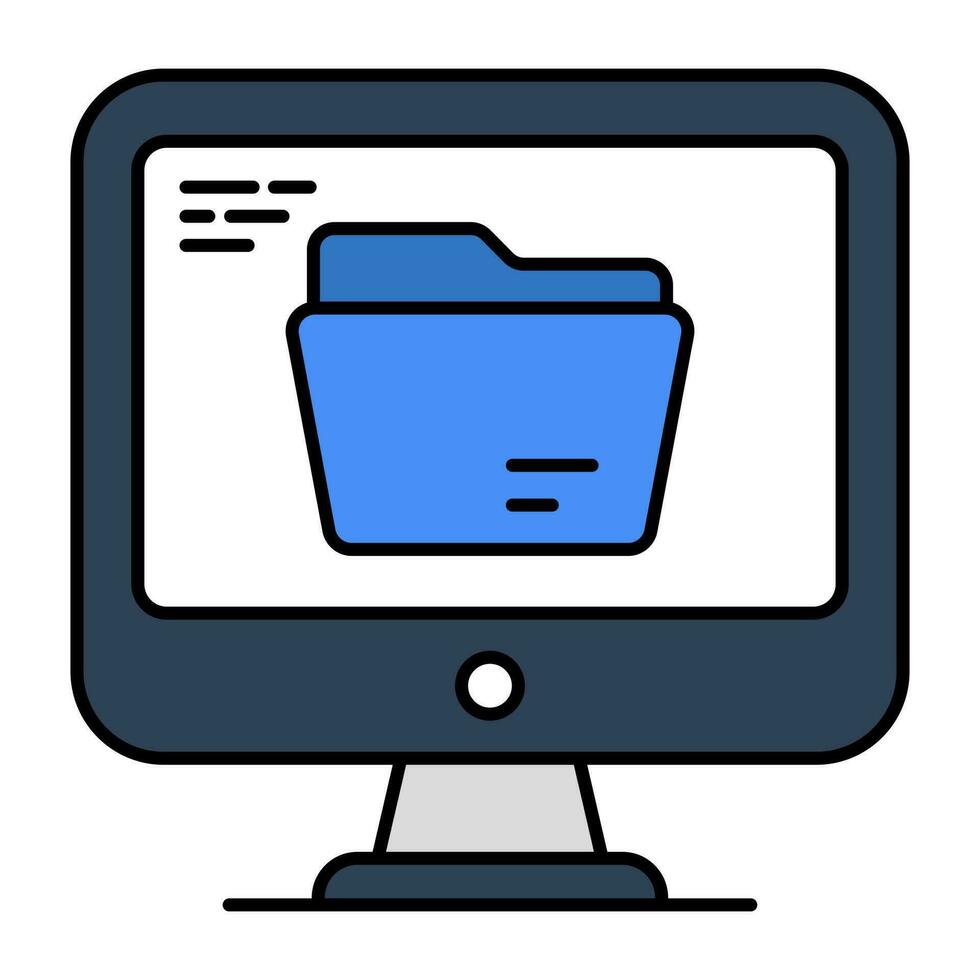 A unique design icon of computer folder vector