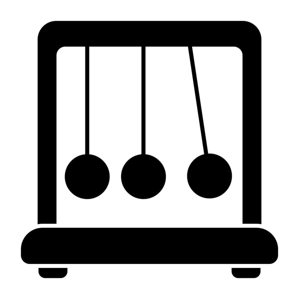 An editable design icon of newton's cradle vector