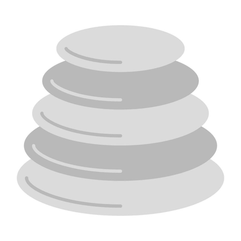 A readily available icon of spa stones, flat design vector