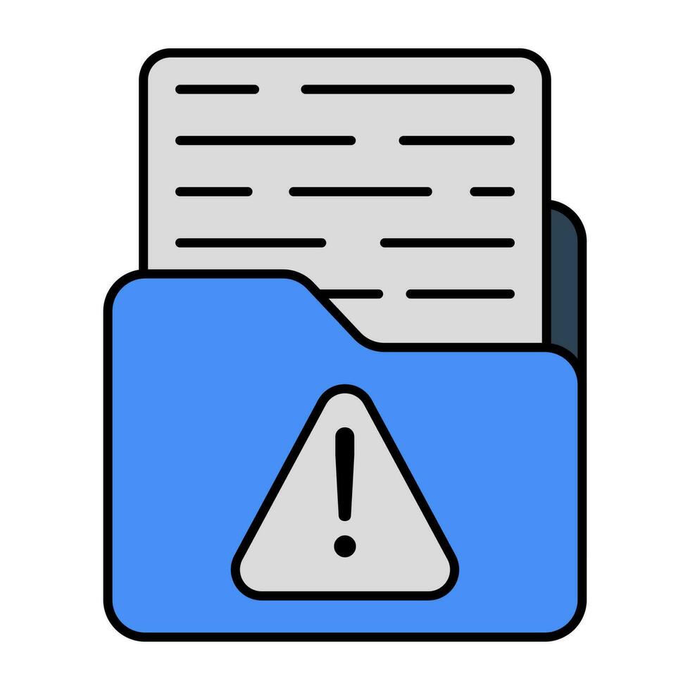 A unique design icon of folder error vector