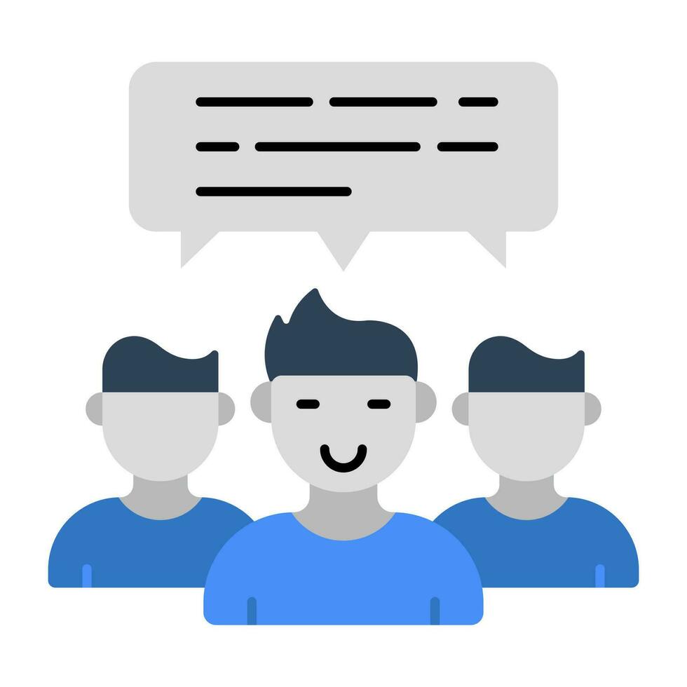 Trendy vector design of team chat