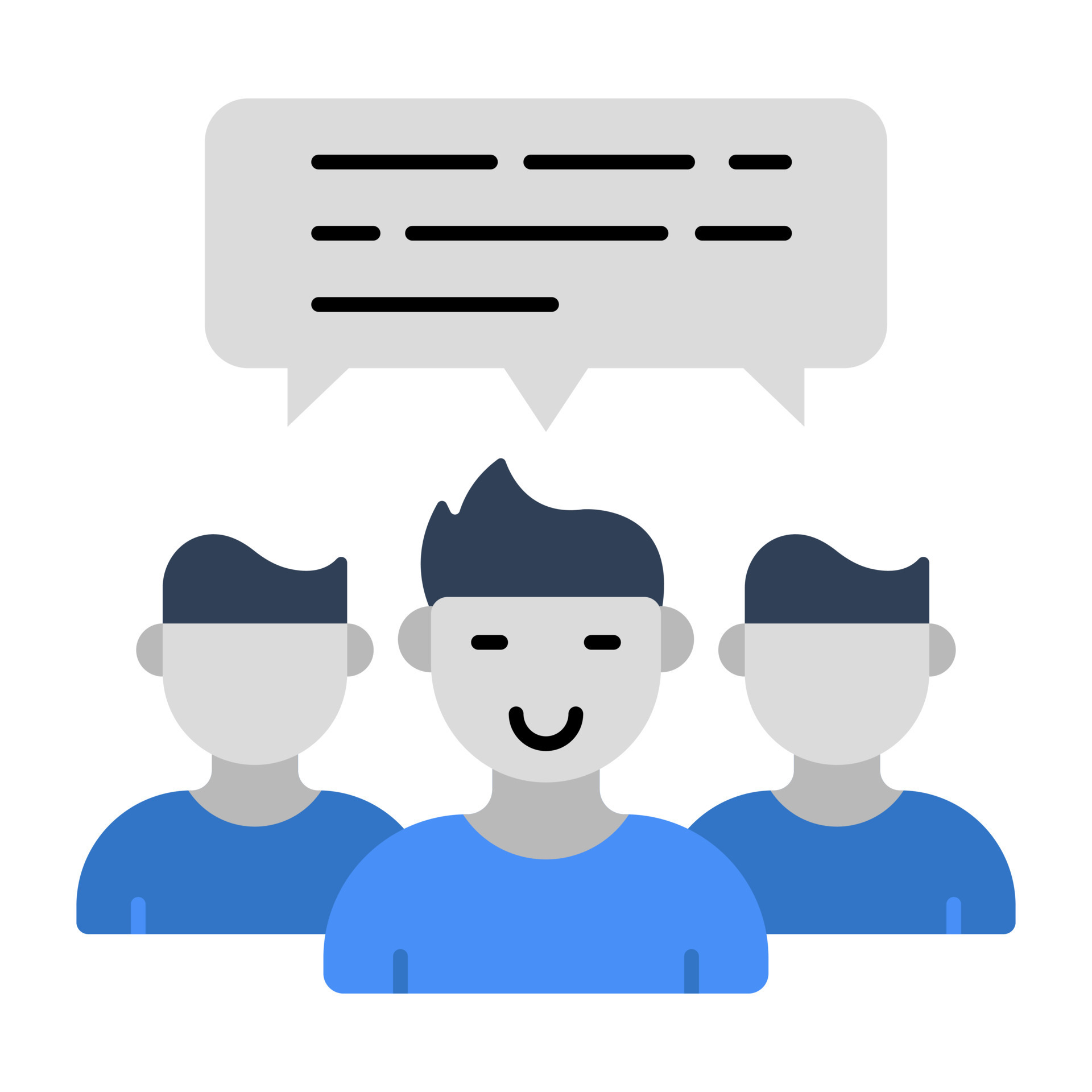 Trendy vector design of team chat 24168608 Vector Art at Vecteezy