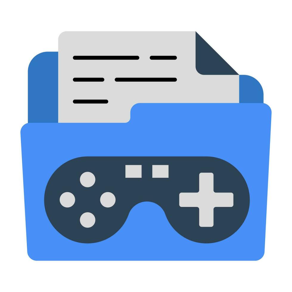 An icon design of game folder vector