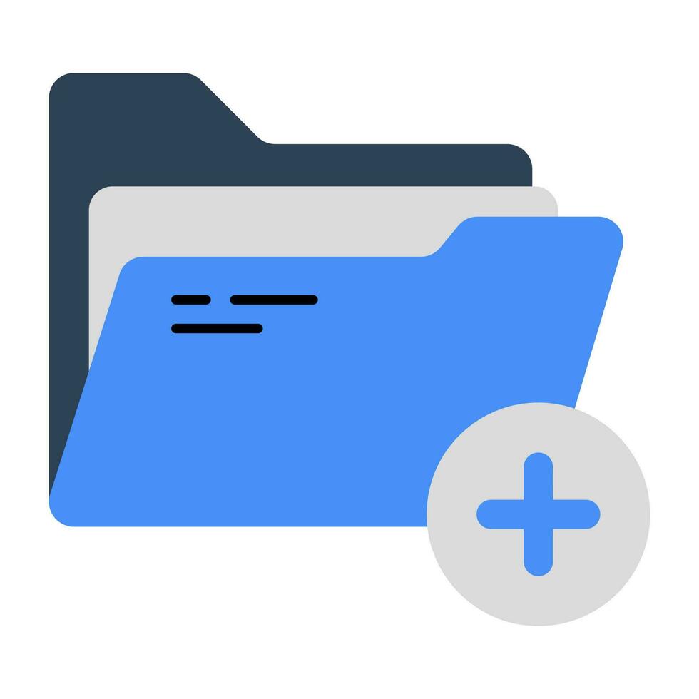 Add folder icon in flat design available for download vector