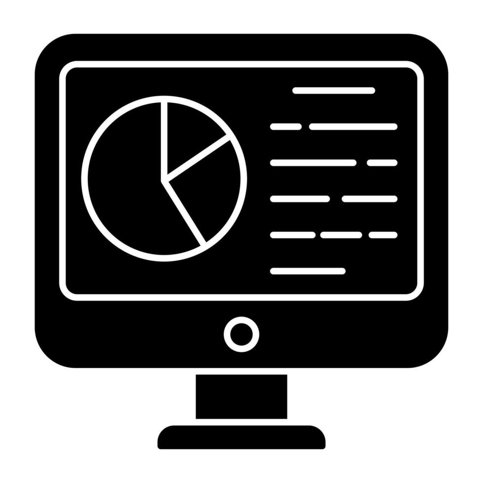 An icon design of online data analytics vector
