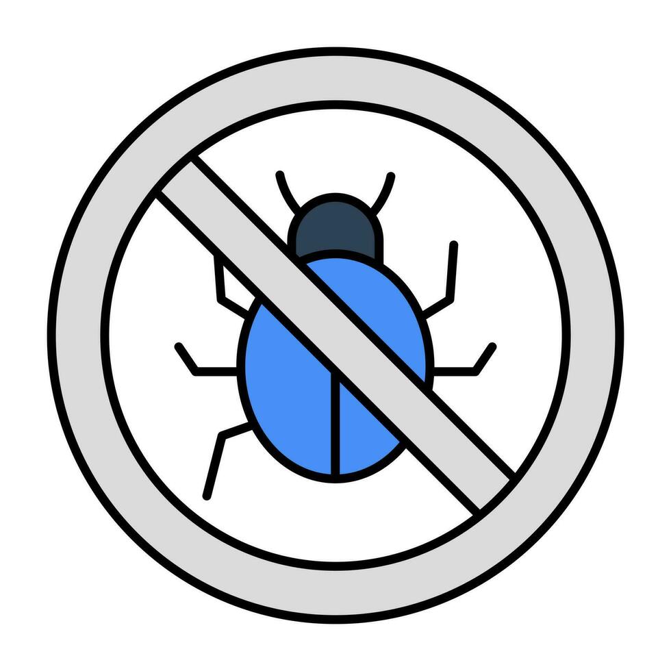 Modern design icon of no bug vector