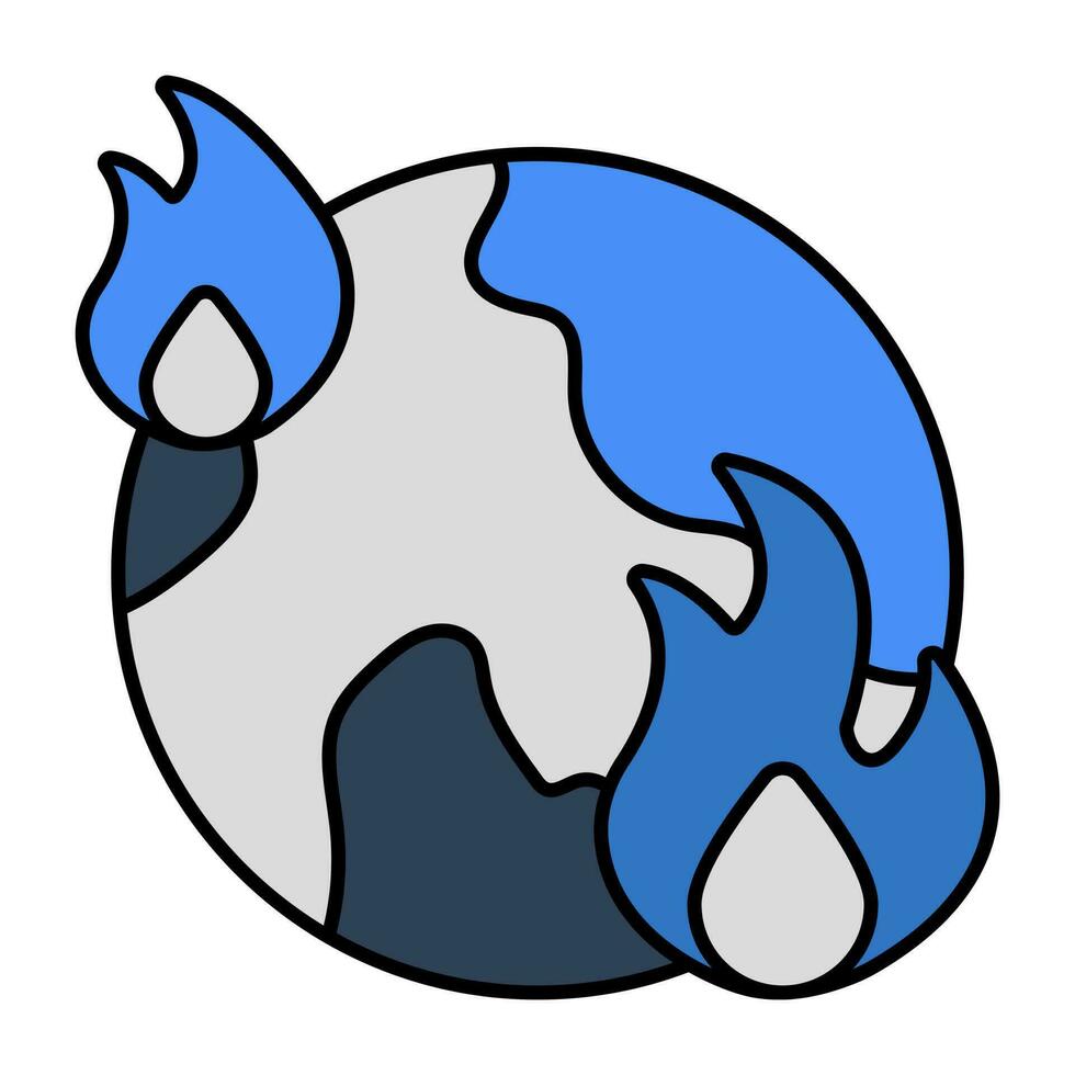 An icon design of global warming vector