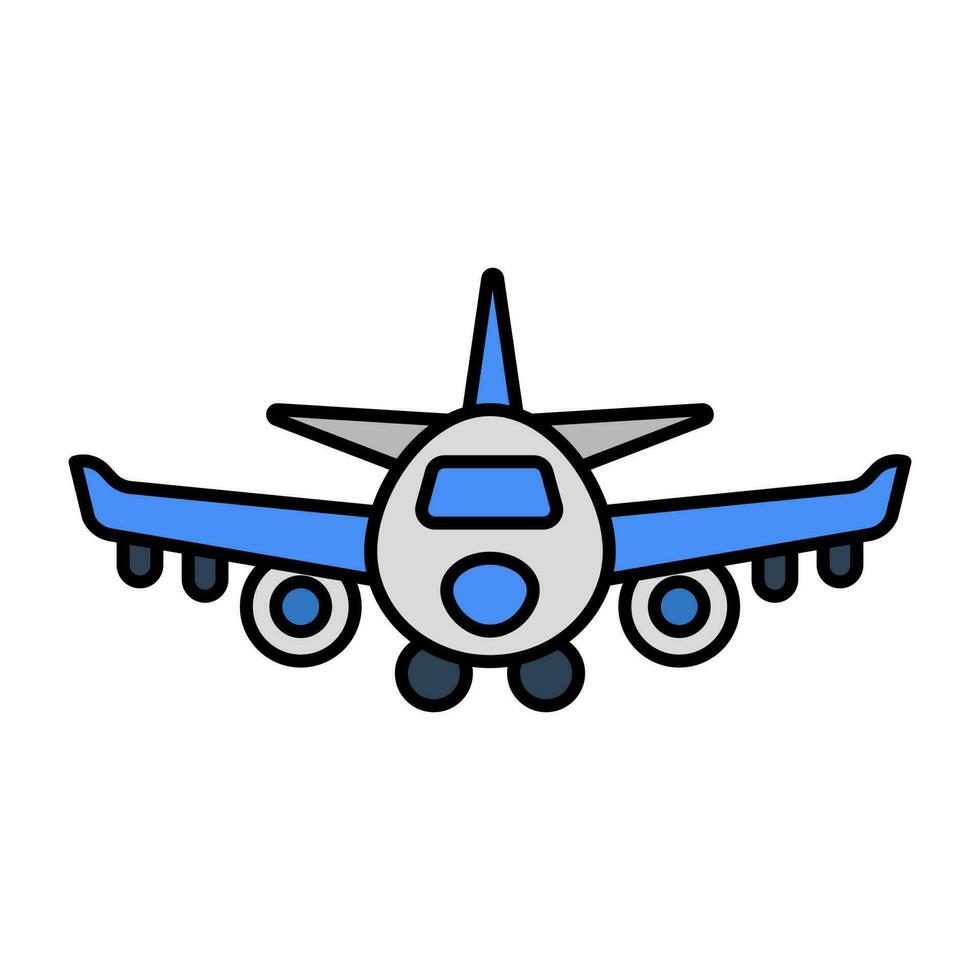 An editable design icon of airplane vector