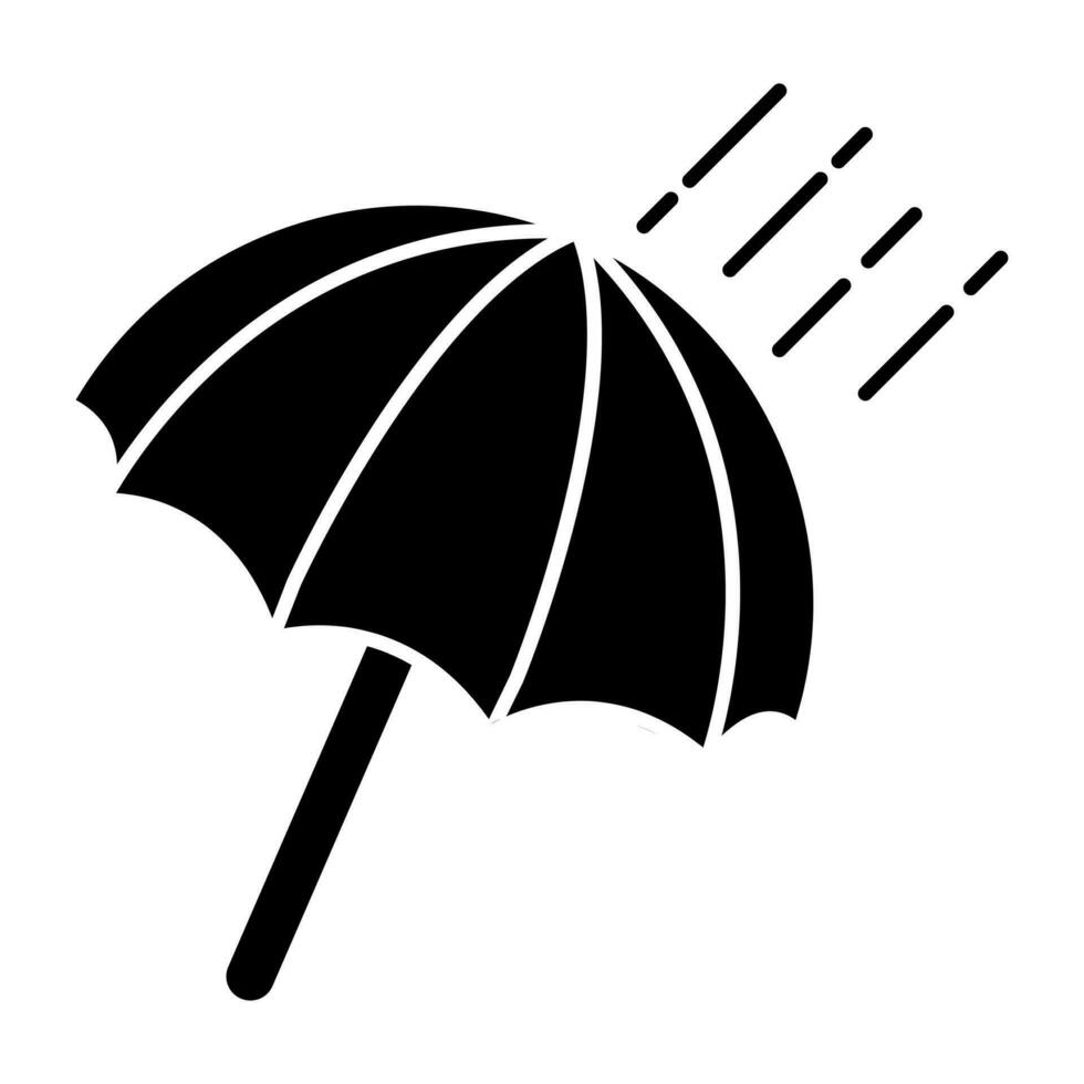 Conceptualizing flat design icon of rainshade vector