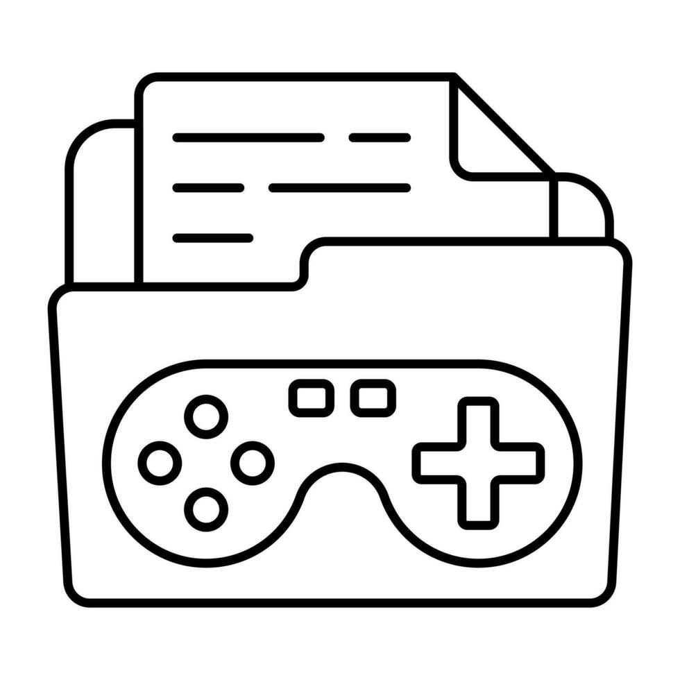 An icon design of game folder vector