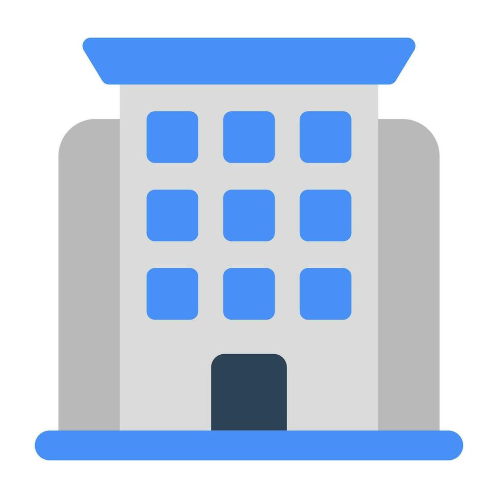 Modern design icon of hotel building vector