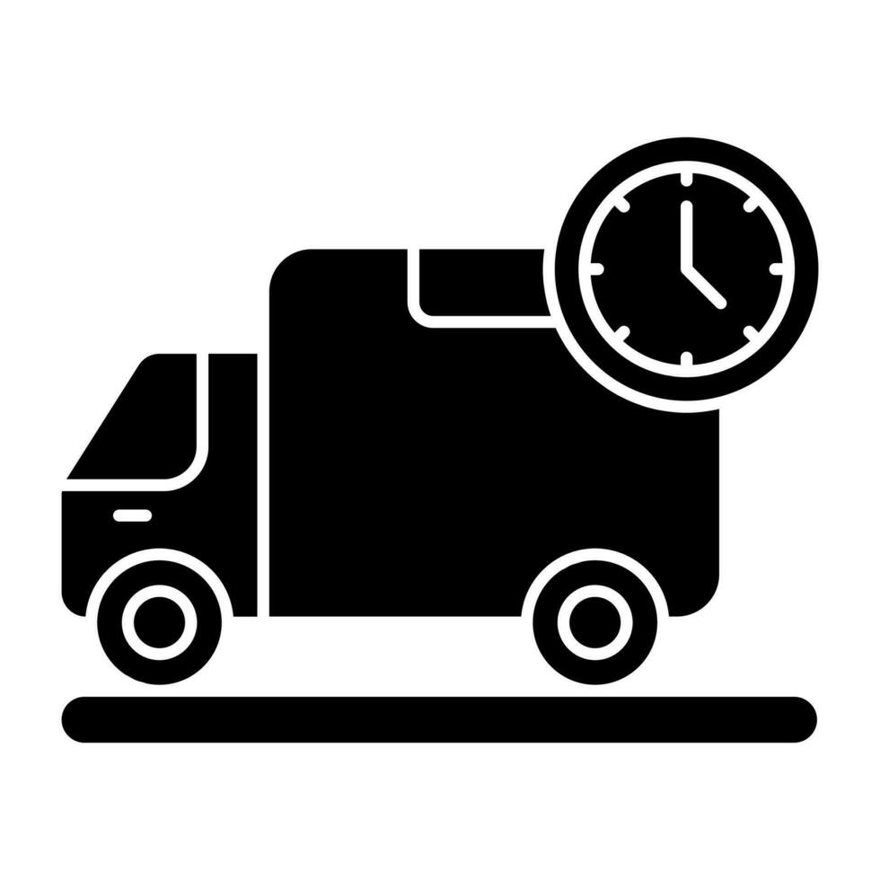 Perfect design icon of cargo delivery time vector