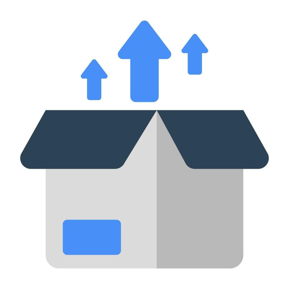 An editable design icon of unpacking vector