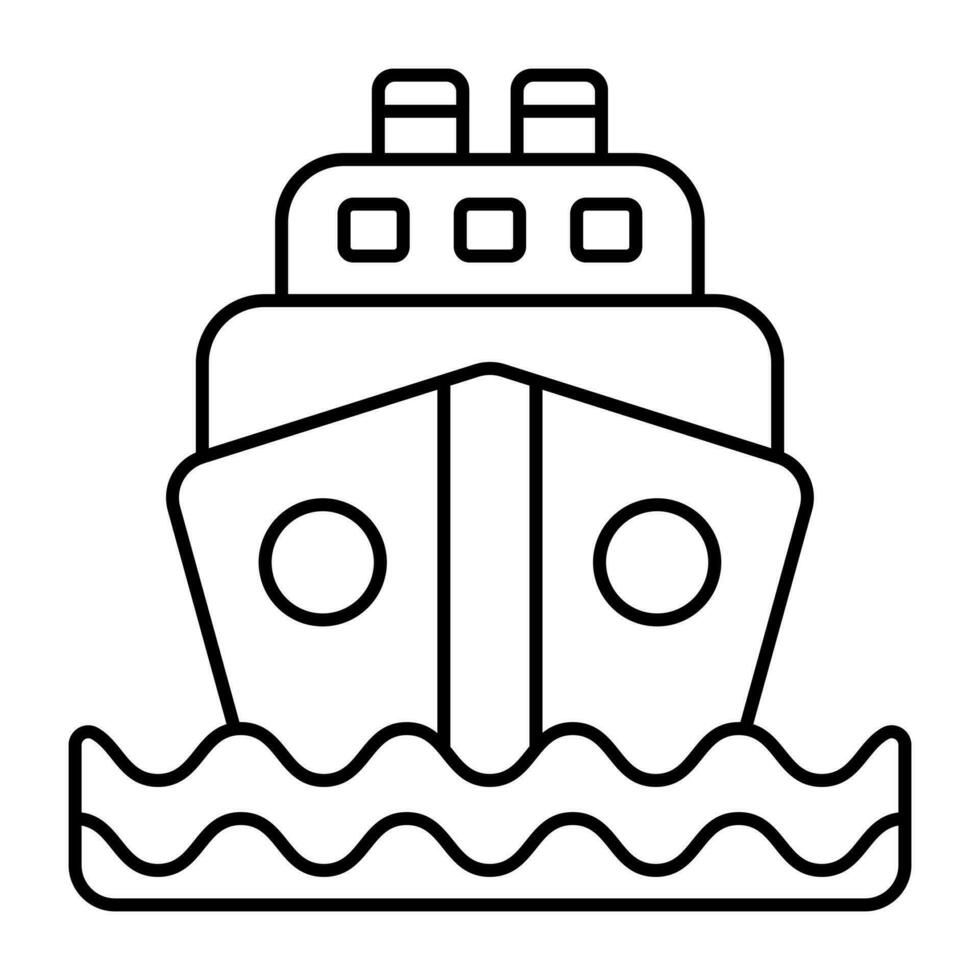 An icon design of boat vector