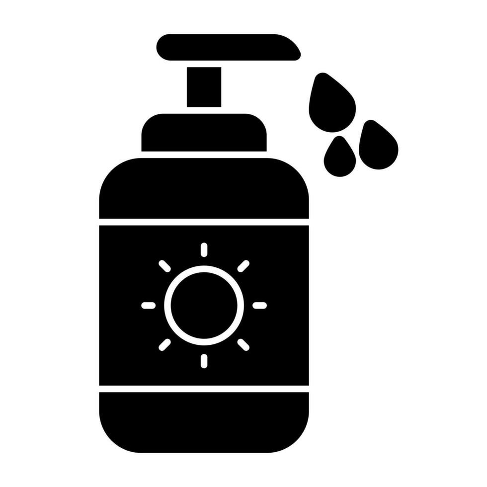 A creative design icon of sunblock vector