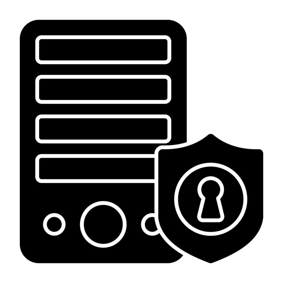 An icon design of server security vector