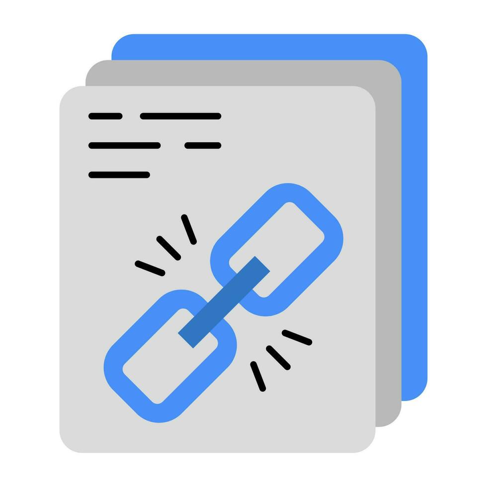 An icon design of linked document vector
