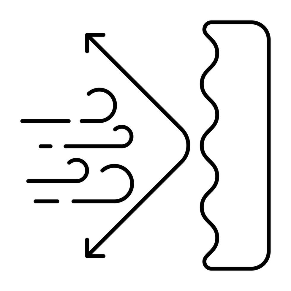 A unique design icon of wind repellent vector