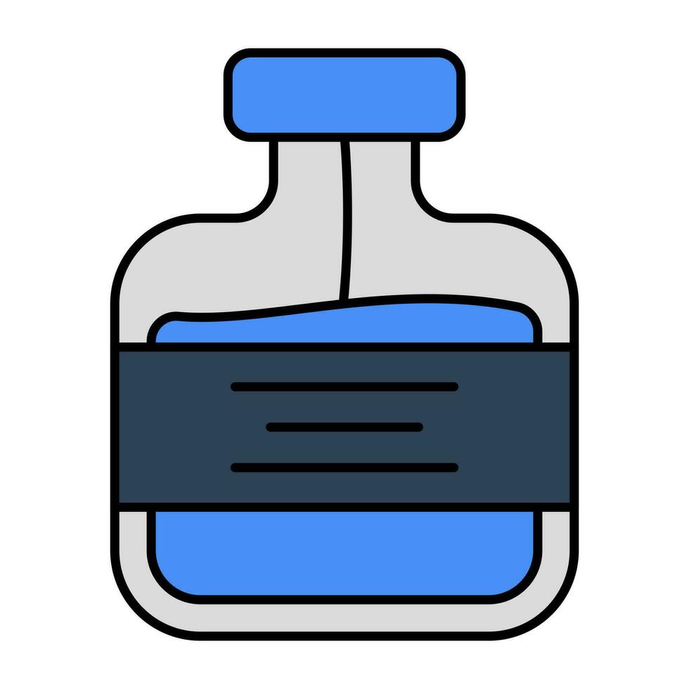 A flat design icon of lotion bottle vector