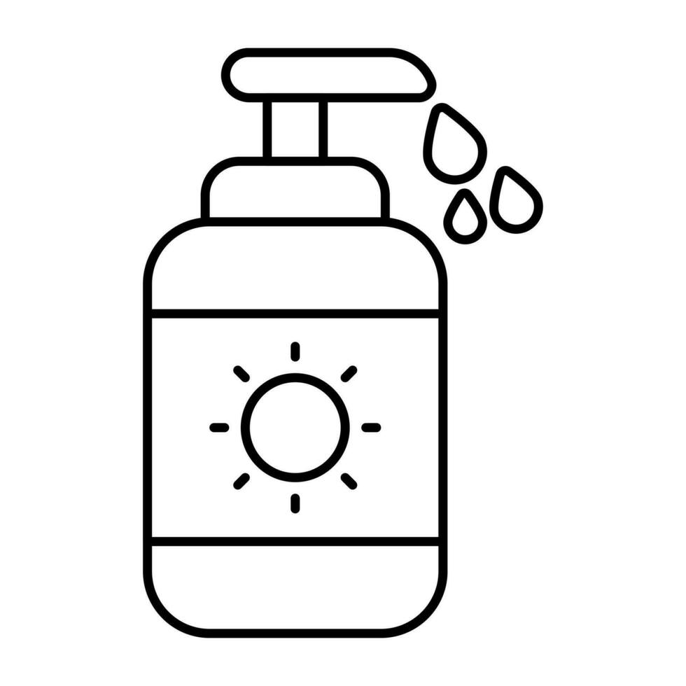 A creative design icon of sunblock vector