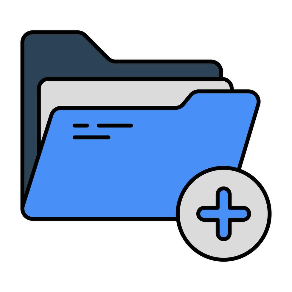 Add folder icon in flat design available for download vector