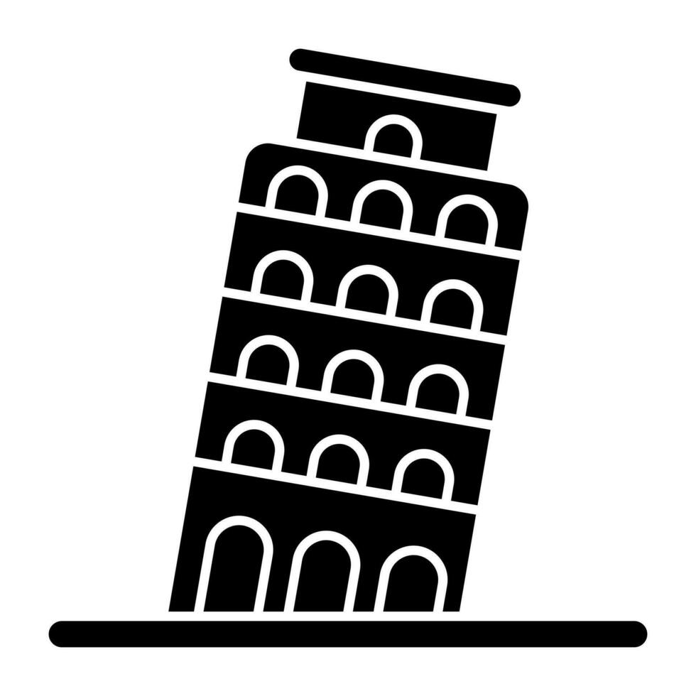 moderno diseño icono de Pisa torre vector
