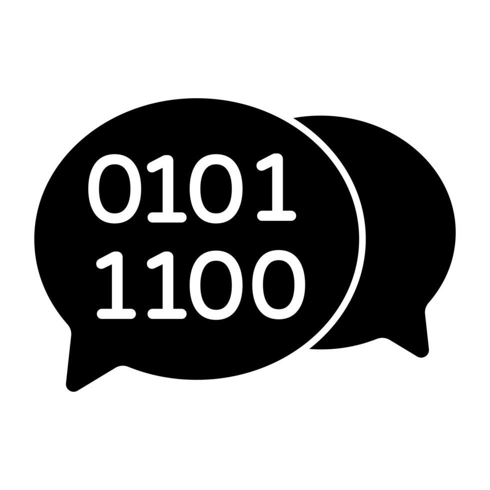 Premium download icon of binary chat vector