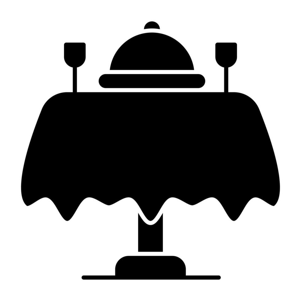 A creative design icon of restaurant table vector