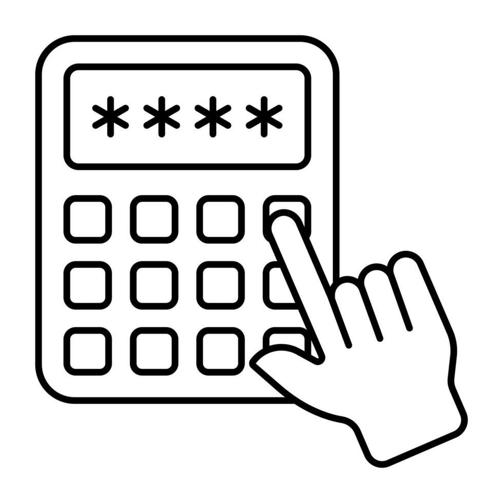 Modern style vector of calculator icon