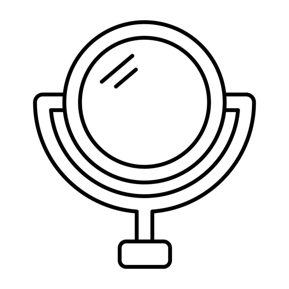 Modern design icon of pedestal mirror vector