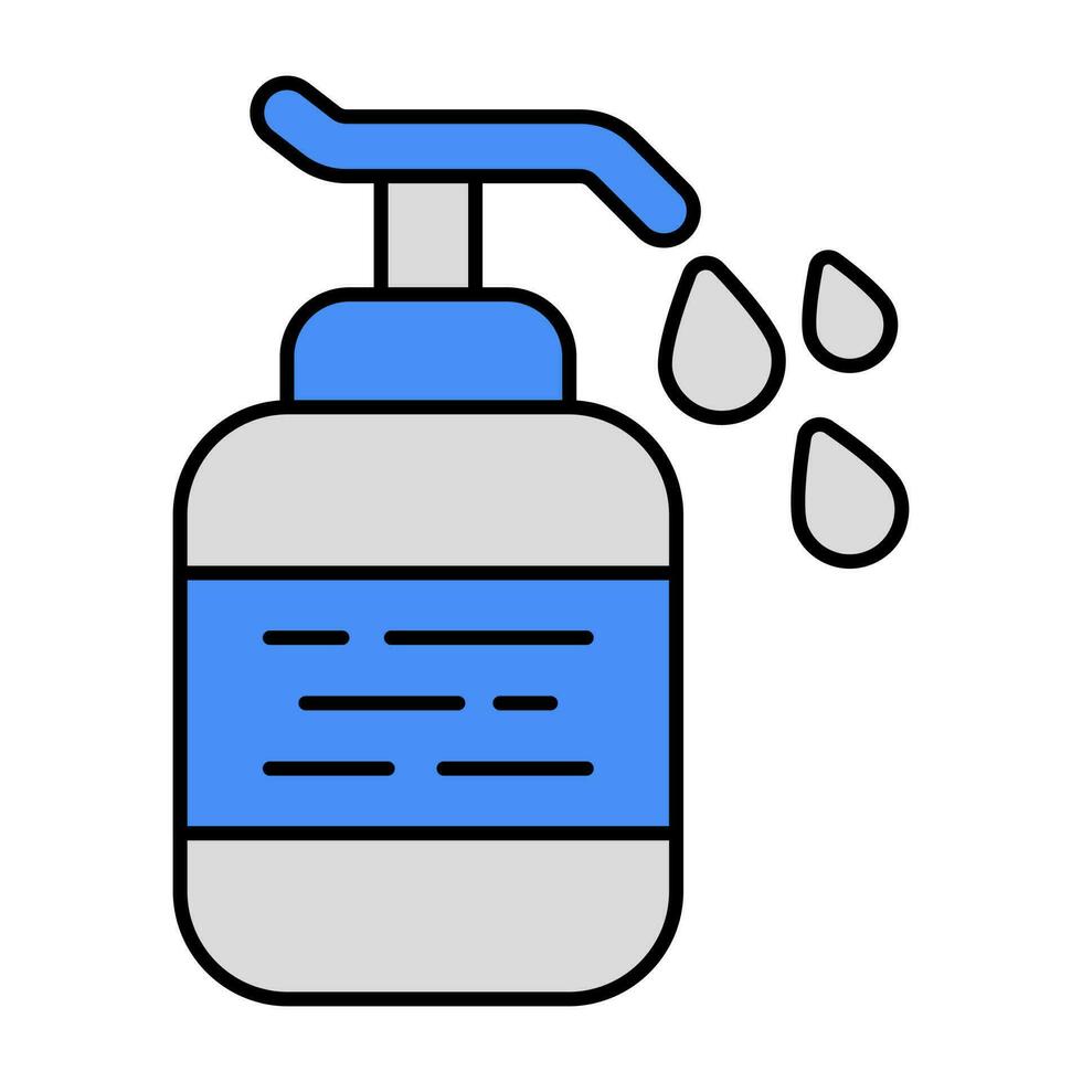 A flat design icon of hand sanitizer vector