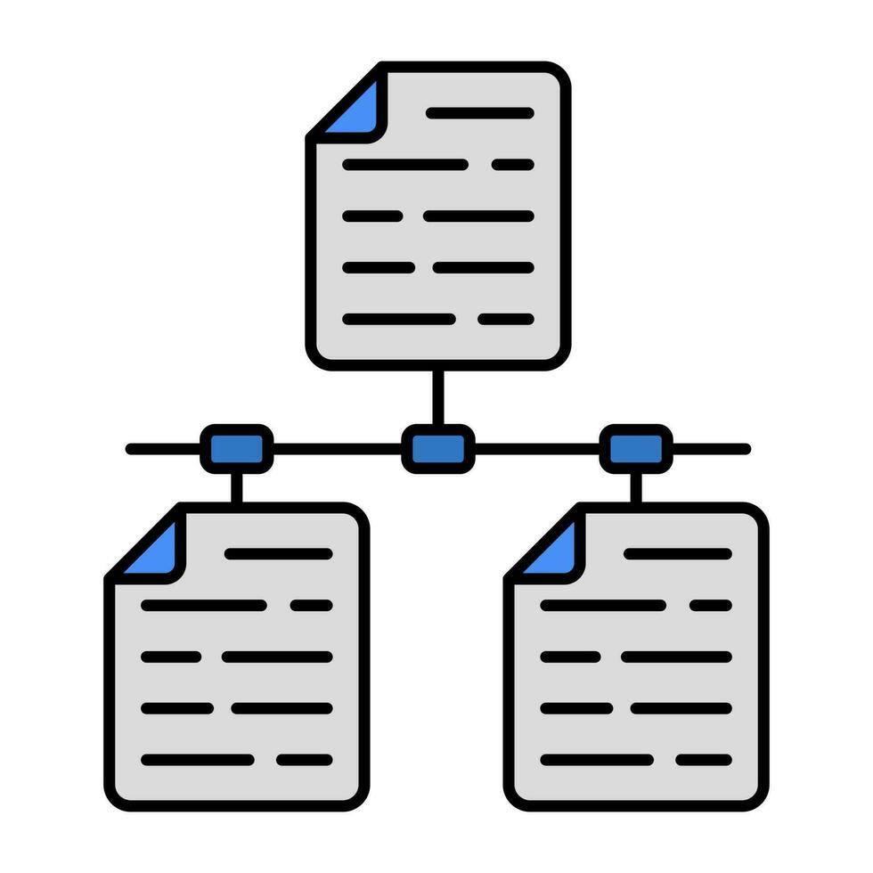 Modern design icon of file network vector